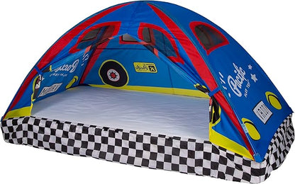 Pacific Play Tents 19711 Kids Rad Racer Bed Tent Playhouse - Full Size Mattress