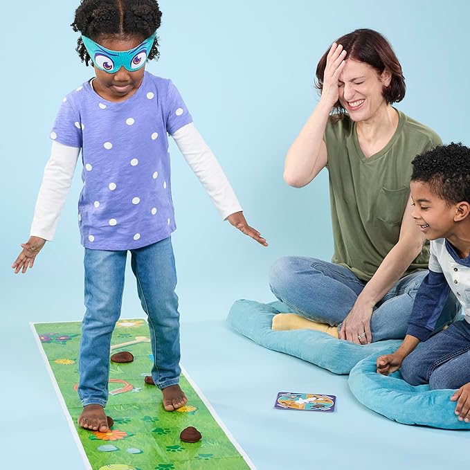 Don't Step in It! Preschool Game I Blindfolded, Poop Party Game | Spinner with 8 Fun Animal Moves | Ages 4+| 1+ Players I Funny Kids Board Games