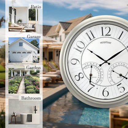 FOUNTAIN DESIGNS 18" Illuminated in/Outdoor Clock