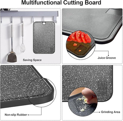 Plastic Cutting Board Dishwasher Safe, 2 Cutting Boards Large Cutting Board
