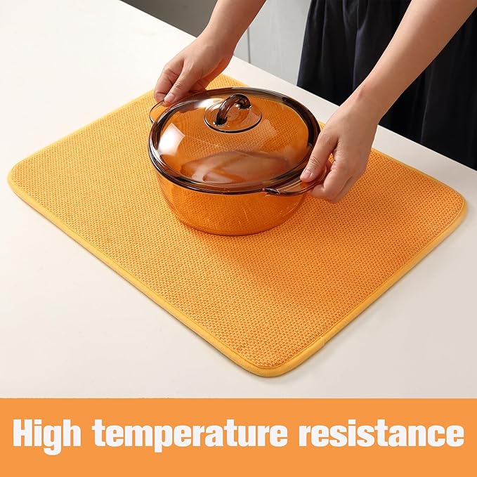 2 Pack Microfiber Dish Drying Mat