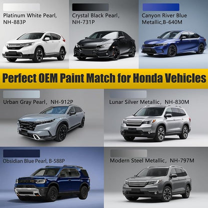 NH-701M Galaxy Gray Metallic Touch Up Paint Compatible with Honda, Exact Match Car Paint Pen Automotive Scratch Repair Remover Kit Quick & Easy Solution for Vehicle Chips and Nicks