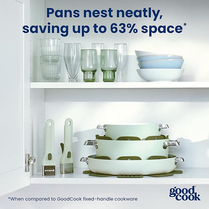 GoodCook Ceramic Cookware Set 7-Piece