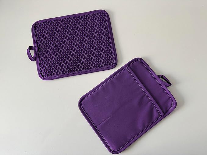 Oven Pot Holder with Pocket Cotton Heat Resistant Coaster Potholder Kitchen Hot