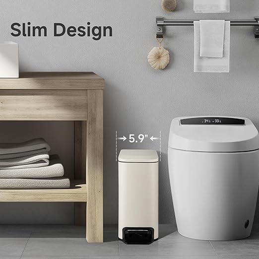 TIPGO Slim Bathroom Trash Can