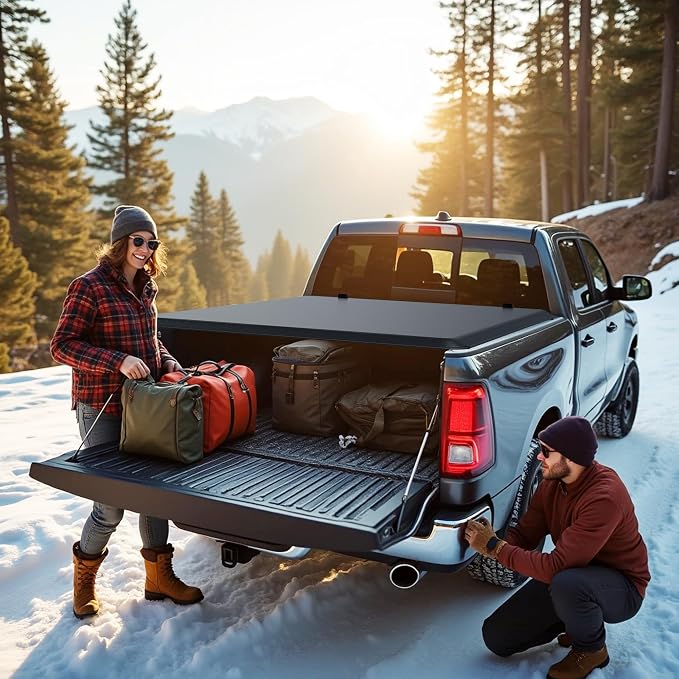 Soft Roll Up Truck Bed Tonneau Cover Fit for Chevy Colorado/GMC Canyon 2015-2022 6.2 ft Bed