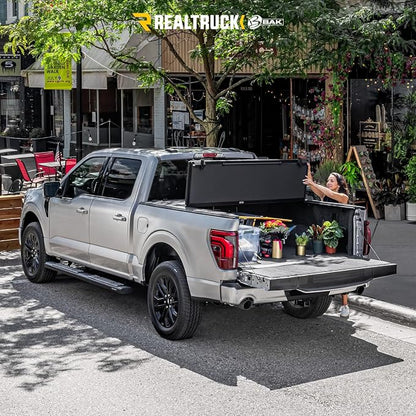 RealTruck BAK BAKFlip MX4 Hard Folding Truck Bed Tonneau Cover | 448409 | Fits 2007-2021 Toyota Tundra 5' 7" Bed (66.7")