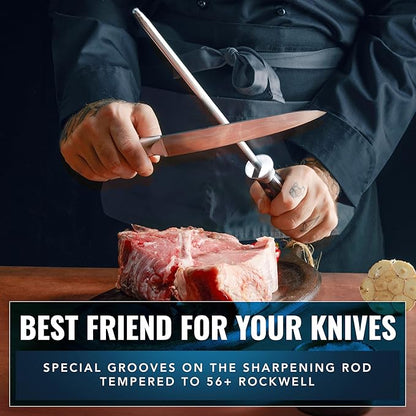 Cutluxe Honing Rod, Sharpening Steel