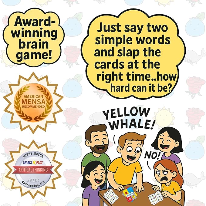 Mishy Match Award-Winning Card Game for Adults & Teens - Hilarious Brain-Melting Party Game - Silly Gifts for Adults & Teens - Mensa Games - Funny Card Games