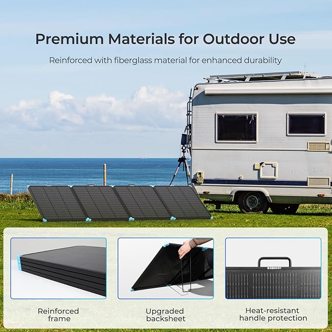 Renogy 300W Portable Solar Panel Suitcase, 25% High Efficiency N-Type Foldable Solar Charger for Power Station, Durable for Decades, 17% Lighter with Kickstands, for RV Camping Off-Grid Blackouts