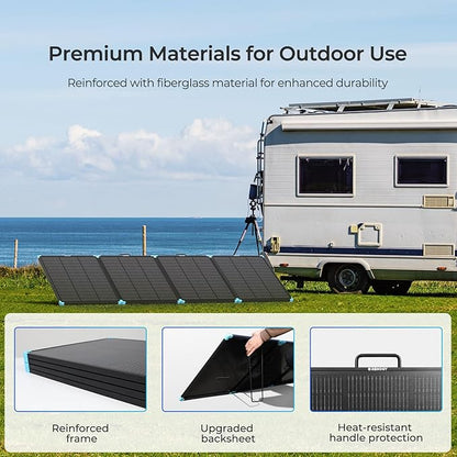 Renogy 300W Portable Solar Panel Suitcase, 25% High Efficiency N-Type Foldable Solar Charger for Power Station, Durable for Decades, 17% Lighter with Kickstands, for RV Camping Off-Grid Blackouts