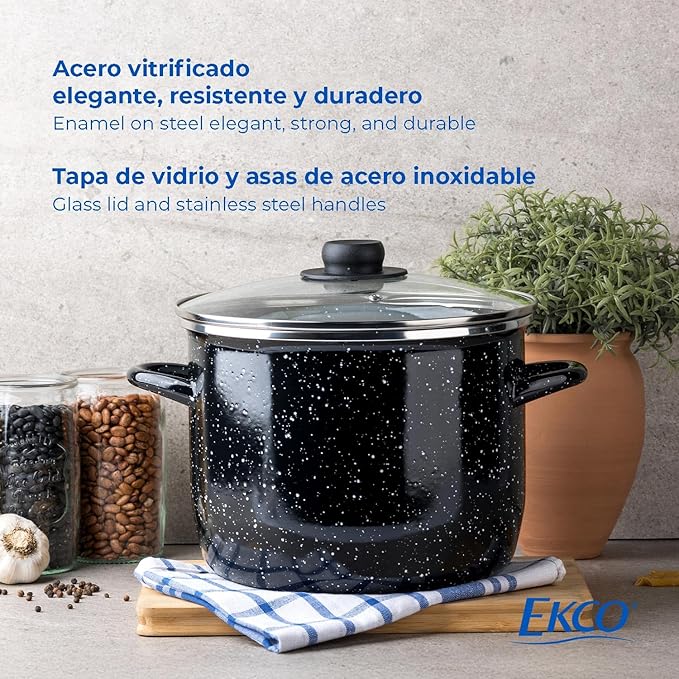 EKCO EOS 8-Quart Speckled Stockpot