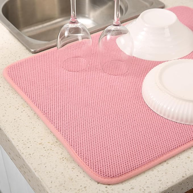 2 Pack Microfiber Dish Drying Mat