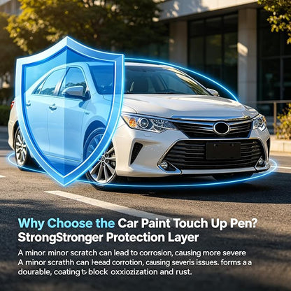 Classic Silver Metallic(1F7) Touch Up Paint for Toyota 2-in-1 Car Scratch Repair Pen for Rock Chips, Door Scratches & Paint Nicks Exact Color Match Quick Dry DIY Fix for RAV4 Camry Corolla