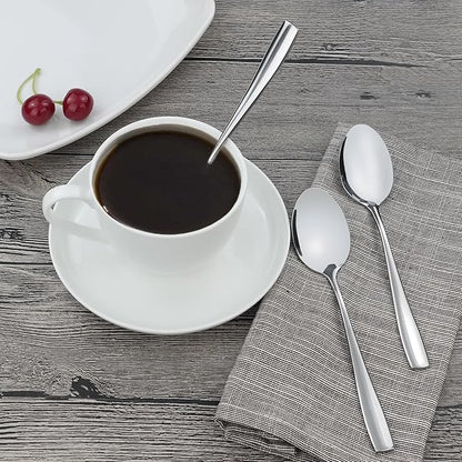 16-Piece Stainless Steel Dessert Spoons
