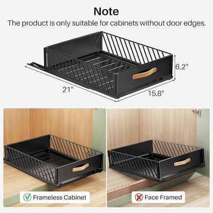 Pull out Cabinet Organizer, Heavy Duty Slide out Pantry Shelves Drawer Storage