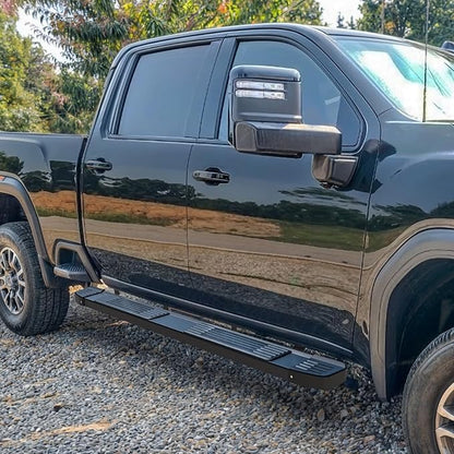 YITAMOTOR 6 Inches Running Boards Compatible with 2019-2026 Chevy Silverado/GMC Sierra 1500 Crew Cab, 2020-2026 2500HD 3500HD Crew Cab, Black Side Steps Black Nerf Bars