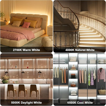 PAUTIX COB LED Strip Light White CCT Tunable 4800LEDs, CRI90+ 24ft/7.5m