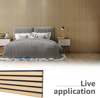Art3d 4pcs-107 x 8in Slat Acoustic Panel