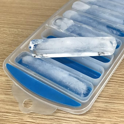 Ozera 4 Pack Ice Cube Trays, Narrow Water Bottle Ice Cube Tray Stick, Silicone
