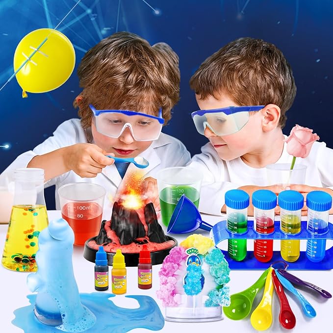110+ Science Experiments Kits for Kids, Science Projects STEM Activies Toys Gifts for Boys & Girls, Volcano Eruption, Chemistry Set and More Scientist Educational Toys