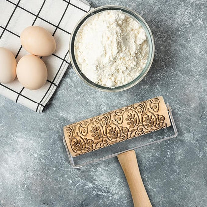 Mrs. Anderson’s Baking Mini Embossing Rolling Pin, Floral Scroll Design