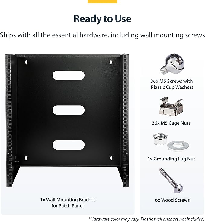 StarTech.com 12U Wall Mount Patch Panel Bracket