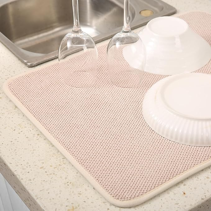 2 Pack Microfiber Dish Drying Mat