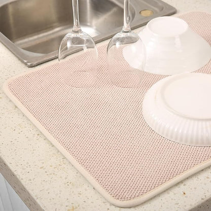2 Pack Microfiber Dish Drying Mat