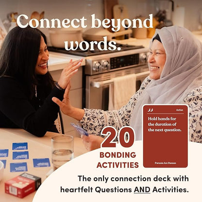 Parents Are Human, Relationship Cards, Get to Know Each Other Better, Parents, Families, Teens & Kids Relationship Building, Light & Deep Questions, 70 Questions & Activity Cards, English + Arabic