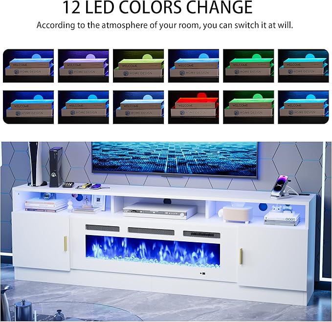 oneinmil 78" Fireplace TV Stand