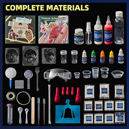 GobiDex Gross Science Experiments - Brain Dissection, Snot Making & Glowing Heart, Human Anatomy Science Kit for Kids, Educational STEM Toys, Birthday Gifts for Boys & Girls Ages 8-12