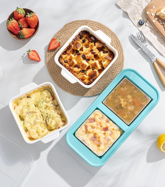 5x5 Small Baking Dish for Oven, 28 Oz Individual Ceramic Casserole Dish