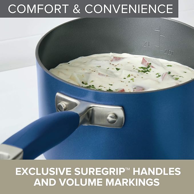 Anolon Advanced Home Hard Anodized Nonstick Sauce Pan/Saucepan