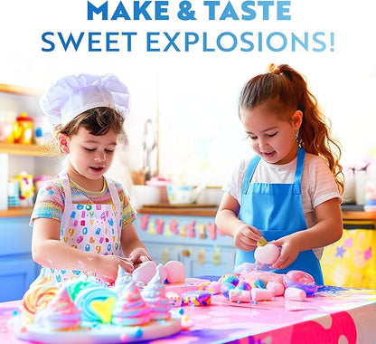 Playz Edible Exploding Candy Making Science Kit for Kids Ages 8-12 Years Old - Food Science Chemistry Kid Science Kit with 29 Experiments, Educational Science Kits for Boy & Girls