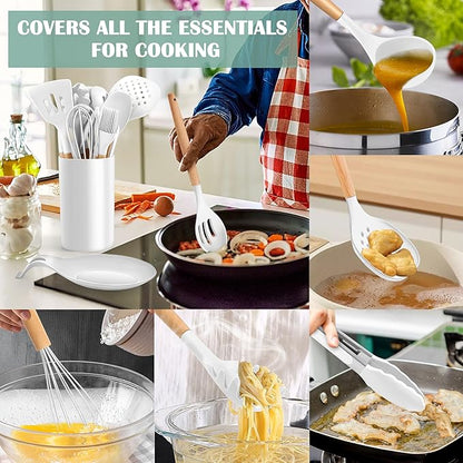 E-far White Cooking Utensils Set