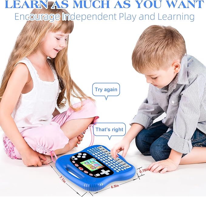 Kids Learning Tablet - 3.0" HD Color Screen Alphabet/Words//Math/Games/Music Preschool Interactive Educational Electronics for Boys and Girls