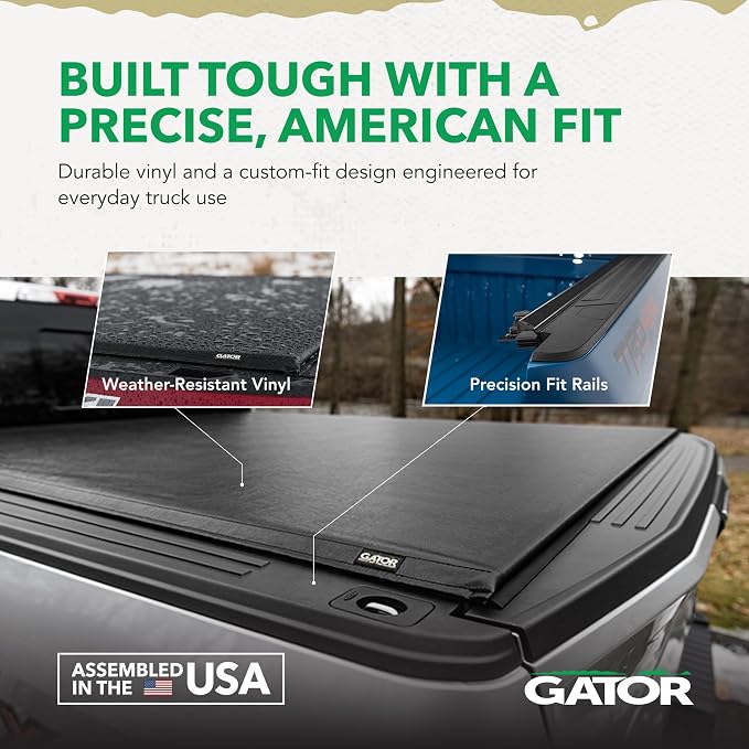 Gator Soft Roll-Up Truck Bed Tonneau Cover w/ Gear Straps, Heavy-Duty Truck Bed Protection | 139773 | Fits 2015 - 2020 Ford F-150 (incl. Raptor) 5' 7" Bed (67.2")