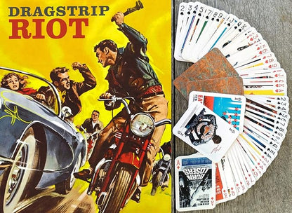 Bikers Playing Cards (Poker Deck 54 Cards All Different) Vintage Bikers Riders Movie Posters