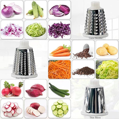 YOUCZON Rotary Cheese Grater Multi-Purpose Stainless Steel Cheese Shredder