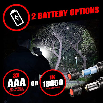 GearLight LED Tactical Flashlights High Lumens - Mini Flashlights for EDC Carry - Compact Powerful Emergency Flashlight Made from Military-Grade Aluminum - Drop Resistant and Water Resistant