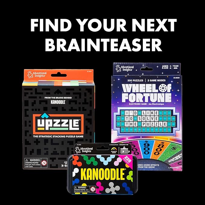 Educational Insights Slidewise™ - Word Game for Kids, Teens & Adults, Handheld Brain Teaser Challenge, Letter Slide Puzzles, Portable Travel Toys, Challenging Logic Games & Gifts for Ages 8+