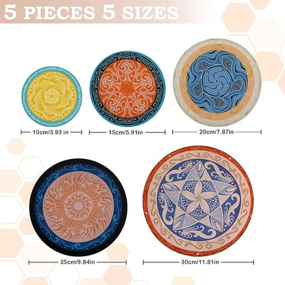 5-Size Reusable Beeswax Bowl Covers