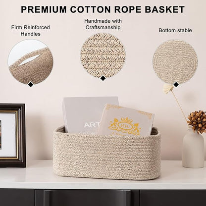 OIASKET 6 Pack Storage Baskets for Shelves, Small Baskets for Shelves, Cute