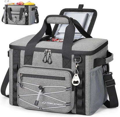 Maelstrom Soft Sided Cooler Bag, 30/40 Can Collapsible Insulated Ice Chest, Large Leakproof Camping & Travel Cooler for Kayaking & Beach