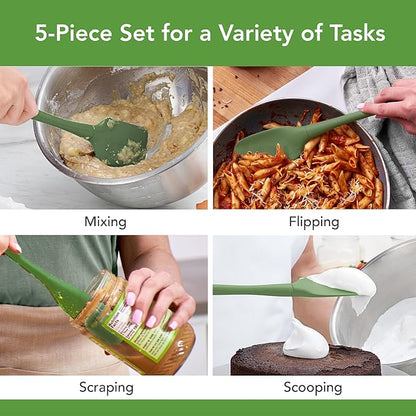 Tovolo Flex Core 5 Piece Silicone Spatula Set Heat Resistant All Silicone