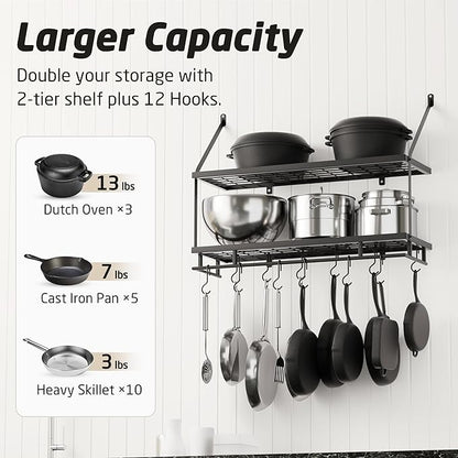 KES 30-Inch Kitchen Pot Rack