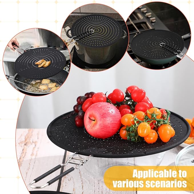 Tioncy 3 Pcs Silicone Splatter Screen