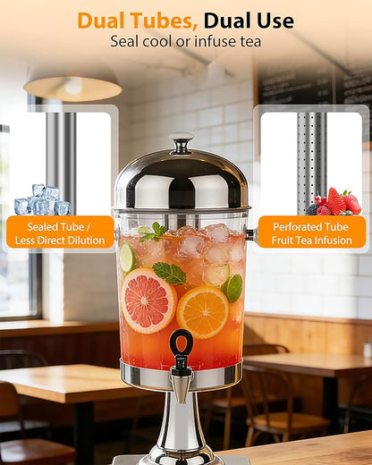 Beverage Dispenser with Stand, 2 Gallon Drink Dispenser