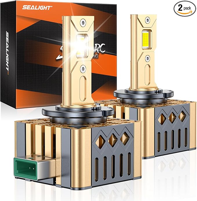 SEALIGHT D3S Bulbs, 6500K Cool White D3S HID Bulbs, 1:1 Original Xenon HID Bulb 66340 42403 42302 Plug and Play Fog Light Pack of 2